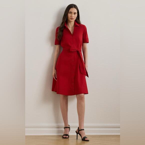 Lauren Ralph Lauren Dresses & Skirts - Lauren Ralph Lauren Belted Cotton Blend Shirtdress 14